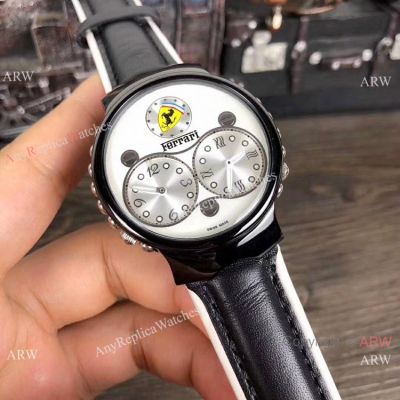 High Quality Copy Ferrari Quartz Watches White Dial Black Case